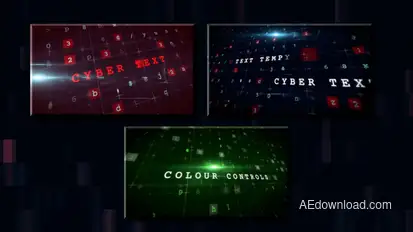 Cyber Text Premiere Pro template preview
