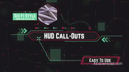 Cyberpunk Call-Outs Video Displays template preview