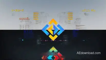 Cyberpunk Glitch Logo 2in1 Premiere Pro template preview