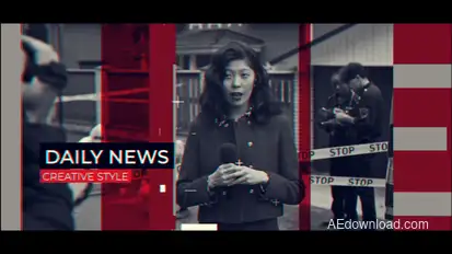 Daily News Intro Premiere Pro template preview