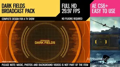 Dark Fields (Broadcast Pack) Video Displays template preview
