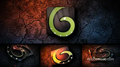 Dark Grunge Logo Video Displays template preview