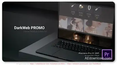 Dark Web Promo - Laptop Mockup Premiere Pro template preview