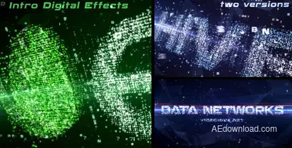Data Networks Intro Video Displays template preview