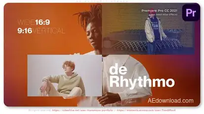 de Rhythmic Opener Premiere Pro template preview