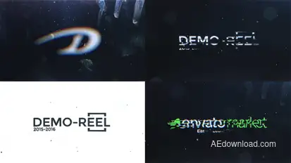 DeFocus Glitch Logo Intro Video Displays template preview