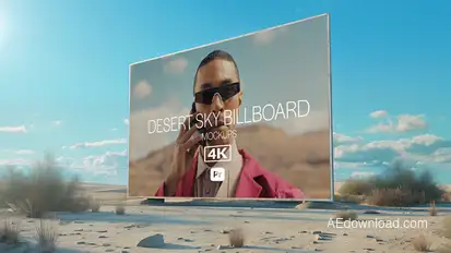 Desert Sky Billboard Mockups for Premiere Pro Premiere Pro template preview