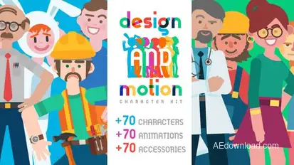 Design and Motion Character Animation Toolkit Video Displays template preview