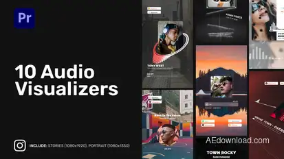 Design Instagram Audio Visualizers for Premiere Pro Premiere Pro template preview
