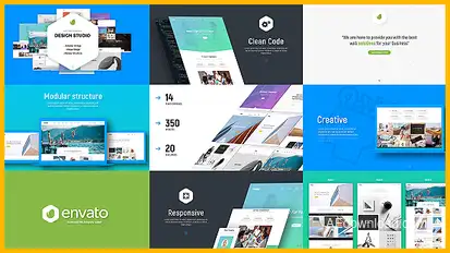 Design Studio and Website Presentation Video Displays template preview
