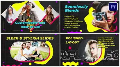 Designer Fashion Slides Premiere Pro template preview