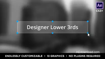 Designer Titles and Lower Thirds Video Displays template preview