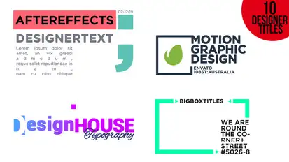 Designer Titles Video Displays template preview