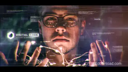 Digital Code Slideshow Video Displays template preview