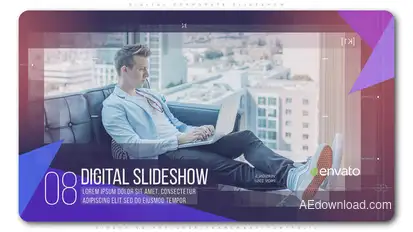 Digital Corporate Slideshow Video Displays template preview