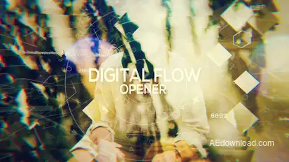 Digital Flow - Opener Video Displays template preview