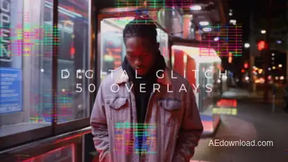 Digital Glitch Overlays | Premiere Pro Premiere Pro template preview