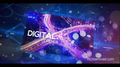 Digital Holographic Opener Video Displays template preview