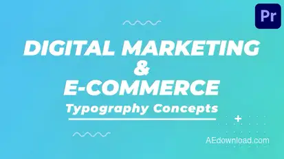 Digital Marketing Typography Premiere Pro template preview