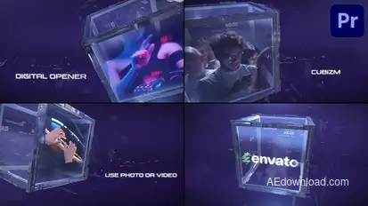 Digital Opener Cubizm for Premiere Pro Premiere Pro template preview