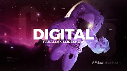 Digital Parallax Slideshow Video Displays template preview