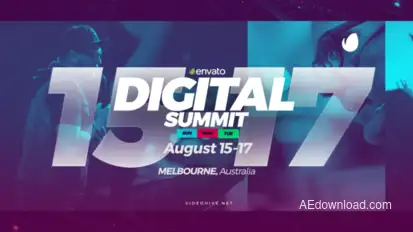 Digital Summit // Event Promo Video Displays template preview