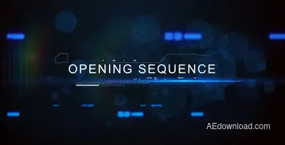 Digital Techno Opening Title Video Displays template preview