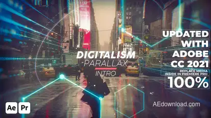 Digitalism Parallax Intro // Premiere Pro Template Premiere Pro template preview