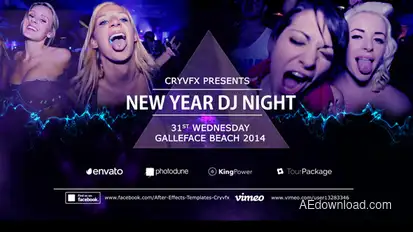 DJ Blockbuster Night Video Displays template preview