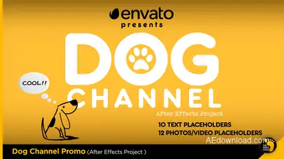 Dog Channel Broadcast Pack Video Displays template preview