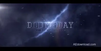 Doomsday Title design Video Displays template preview