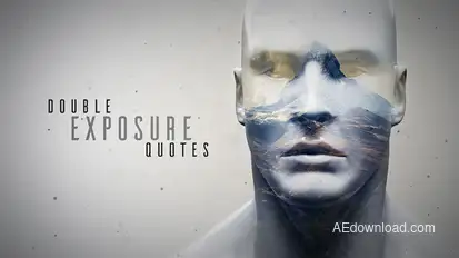 Double Exposure Quotes Video Displays template preview