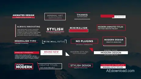 20 Animated Titles III Freebies template preview