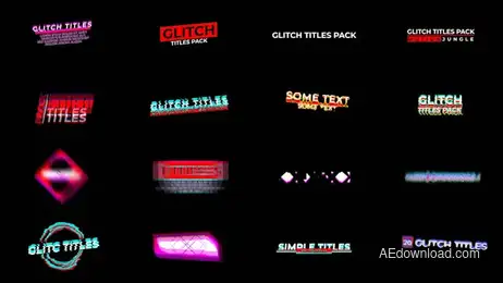 20 Cool Glitch Titles Freebies template preview