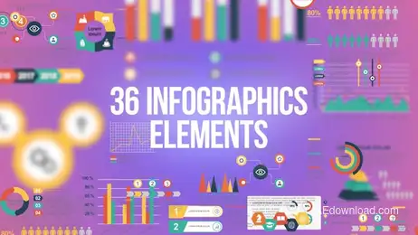 36 Infographics Elements Pack Freebies template preview