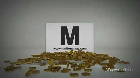 3D Gold Coins Logo Opener Freebies template preview