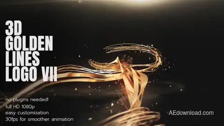 3D Golden Lines Logo 2 Freebies template preview