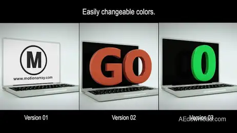 3D Laptop Countdown Freebies template preview