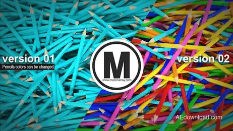 3D Pencils Logo Opener Freebies template preview