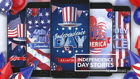 4th Of July Instagram Stories Freebies template preview