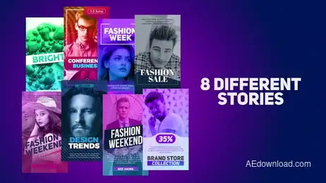 8 Different Stories Freebies template preview