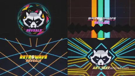 80's Retro Logo Reveal Kit Freebies template preview