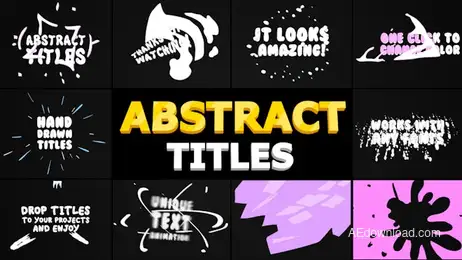 Abstract Cartoon Titles Freebies template preview