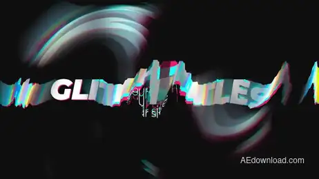 Abstract Glitch Titles Freebies template preview