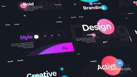 Abstract Typography Freebies template preview