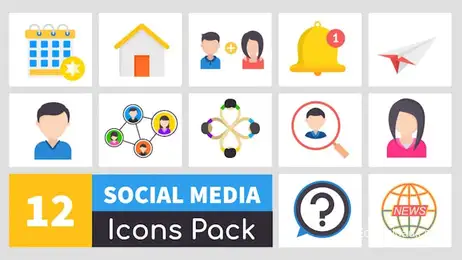 Animate Social Media Icons Pack Freebies template preview