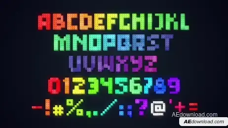 Animation Font Cubes Freebies template preview