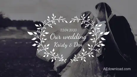 Beautiful Wedding Titles 4k Freebies template preview