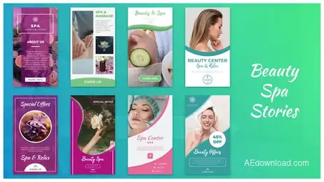 Beauty Spa Stories Freebies template preview