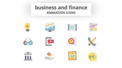 Business & Finance - Animation Icons Freebies template preview